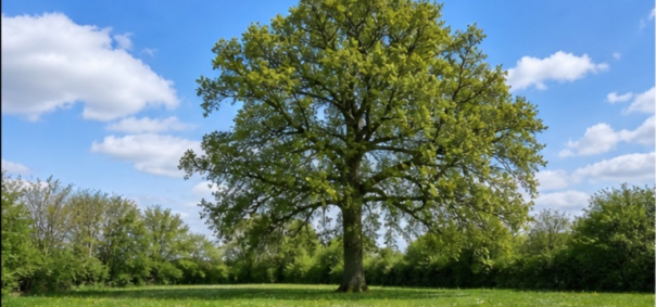 Prairie naturelle avec vieux chêne Charente à Angouleme — photo 1
