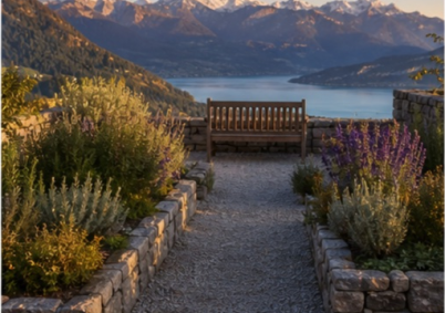 Terrasse en pierres seches lac d'Annecy à Annecy — photo 4