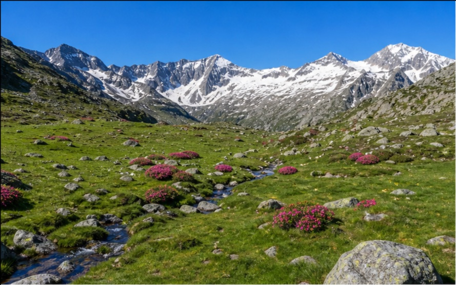 Photo principale du terrain Alpage avec rhododendrons sauvages Pyrenees
